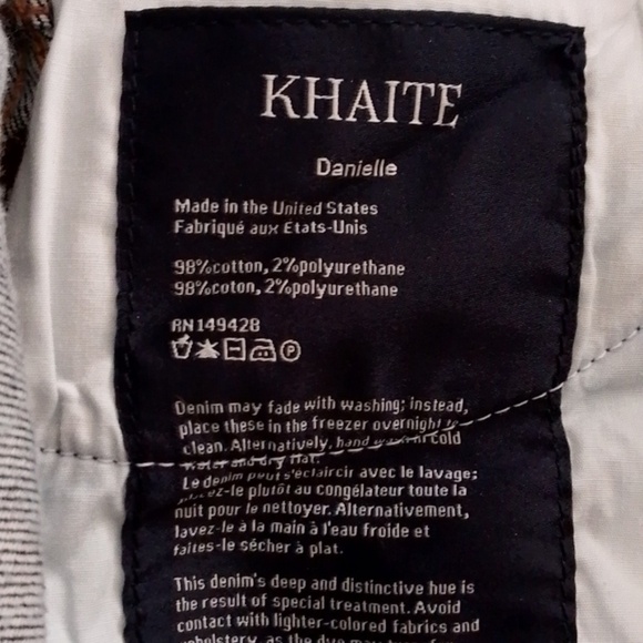 Khaite 32 Danielle Stretch Dark Blue Jeans - Picture 4 of 10